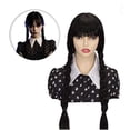 thumbnail image 1 of Miércoles Addams Familia Cosplay Disfraz Niños Ropa Negro Fantasía Vestido De Manga Larga Halloween Navidad Fiesta Trajes Para Niñas, 1 of 3