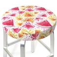 thumbnail image 3 of Honeii Watermelon Bar Stool Covers – Perfect Fit for 12" to 14" Round Stools, Crease-Resistant, Stretchy, Washable & Dustproof Seat Slipcovers-12 inch, 3 of 7