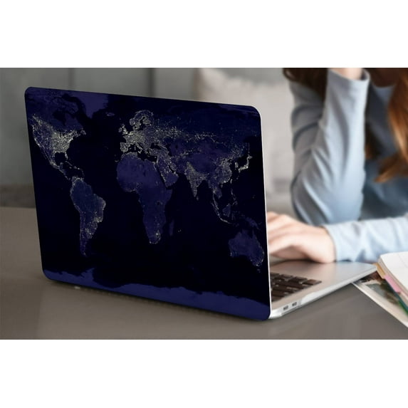 KSK KAISHEK Hard Shell Cover for MacBook Pro 14" with XDR Display Touch ID Type C Model: M2 A2779 A2442 M1 (Geography 44)