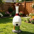 thumbnail image 6 of BZPIZ 13.7" Garden Porch Goose Statues, Funny Goose Farm Fence Decor, Resin Real Concrete Porch Goose Decor, Outdoor Animal Sculptures & Statues, Perfect for Home Garden Stairs, Backyard, Farm, Patio, 6 of 8
