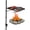 Half Grill Grate+Half Griddle, variant on Lineslife Swivel Campfire Grill Grate and Griddle, Adjustable Fire Pit Grill Grate Over Fire Pit, Camp Fire Cooking Equipment with Carrying Bag for Outdoor Camping BBQ, Rectangle Black