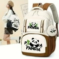 thumbnail image 4 of Adorable Panda Print Backpack Large Capacity, Lightweight, Casual Style with Zipper Closure, Ideal for High School & College Students, Travel BackpackPlayful DesignDurable Strap, Cute Backpack, F, 4 of 14