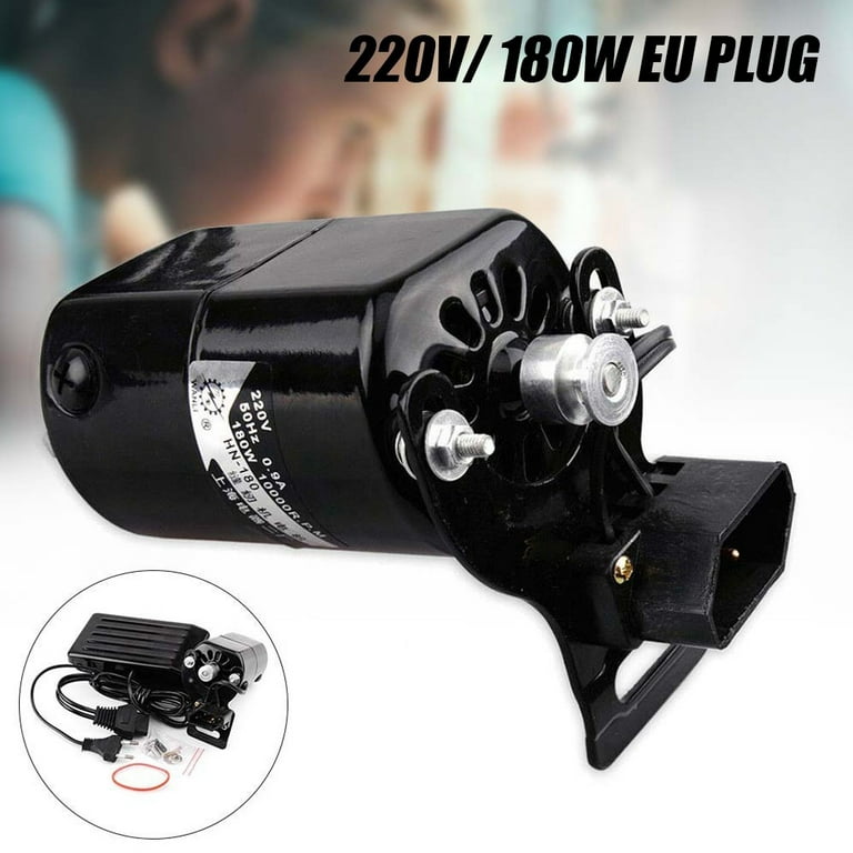220V 180W 0.9A Black Domestic Household Sewing Machine Motor with  Controller 
