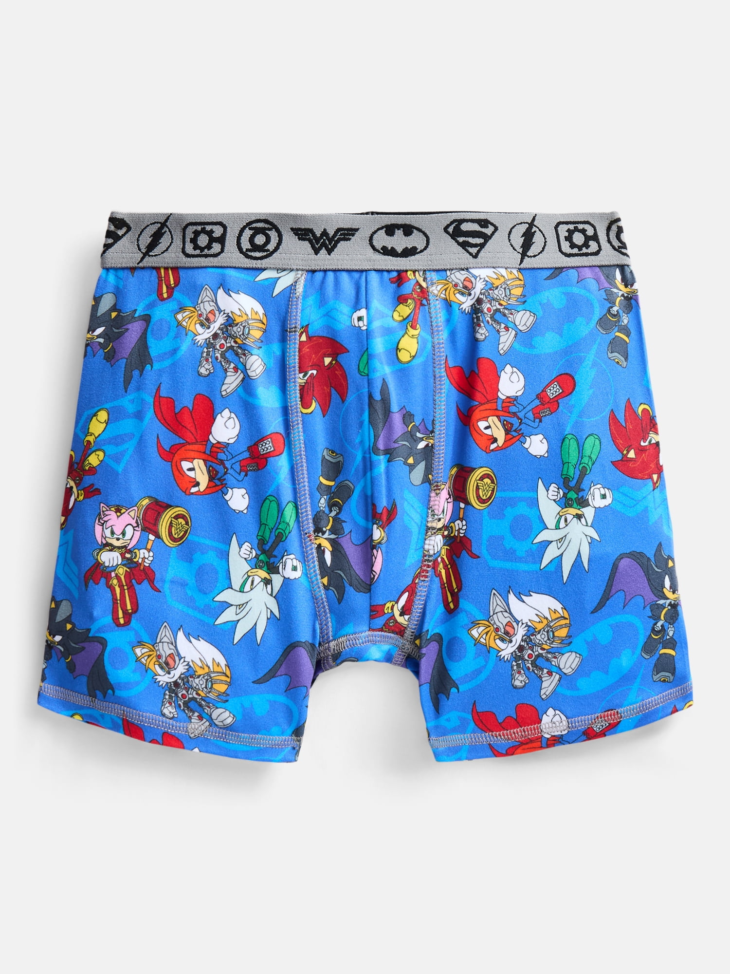 DC x SEGA Boy's Boxer Brief Underwear, 4-Pack
