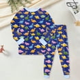 thumbnail image 2 of Hessimy Toddler Boys Girls Spring Summer 2Pcs Long Sleeve Sweatshirt Elastic Jogger Pants Sweatsuit, Elastic Jogger Sweat(Dark Blue,8-9 Years), 2 of 6