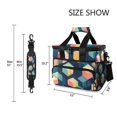 thumbnail image 3 of FORMRS Insulated Cooler Bag 24 Cans Capacity Soft Leakproof Lunch Box with Side Pockets, Blue Cubes, 3 of 7