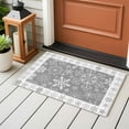 thumbnail image 5 of Winter Snowflakes Washable Small Entryway Area Rugs 2'x3', Christmas Abstract Art Gray Background Low Pile Throw Rug Non-Slip Sturdy Edge Binding Carpet for Front Door Floor Room Entry, 5 of 9