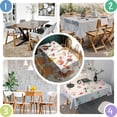 thumbnail image 5 of Brown Mushroom Leaf White Pattern Rectangle Tablecloth 60"x102",Waterproof Polyester Rectangle Table Cloth, Wipeable Spillproof Polyester Tablecloth for Dining, Camping, Indoor and Outdoor, 5 of 6