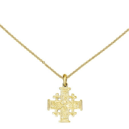 14kt Yellow Gold Jerusalem Cross Pendant