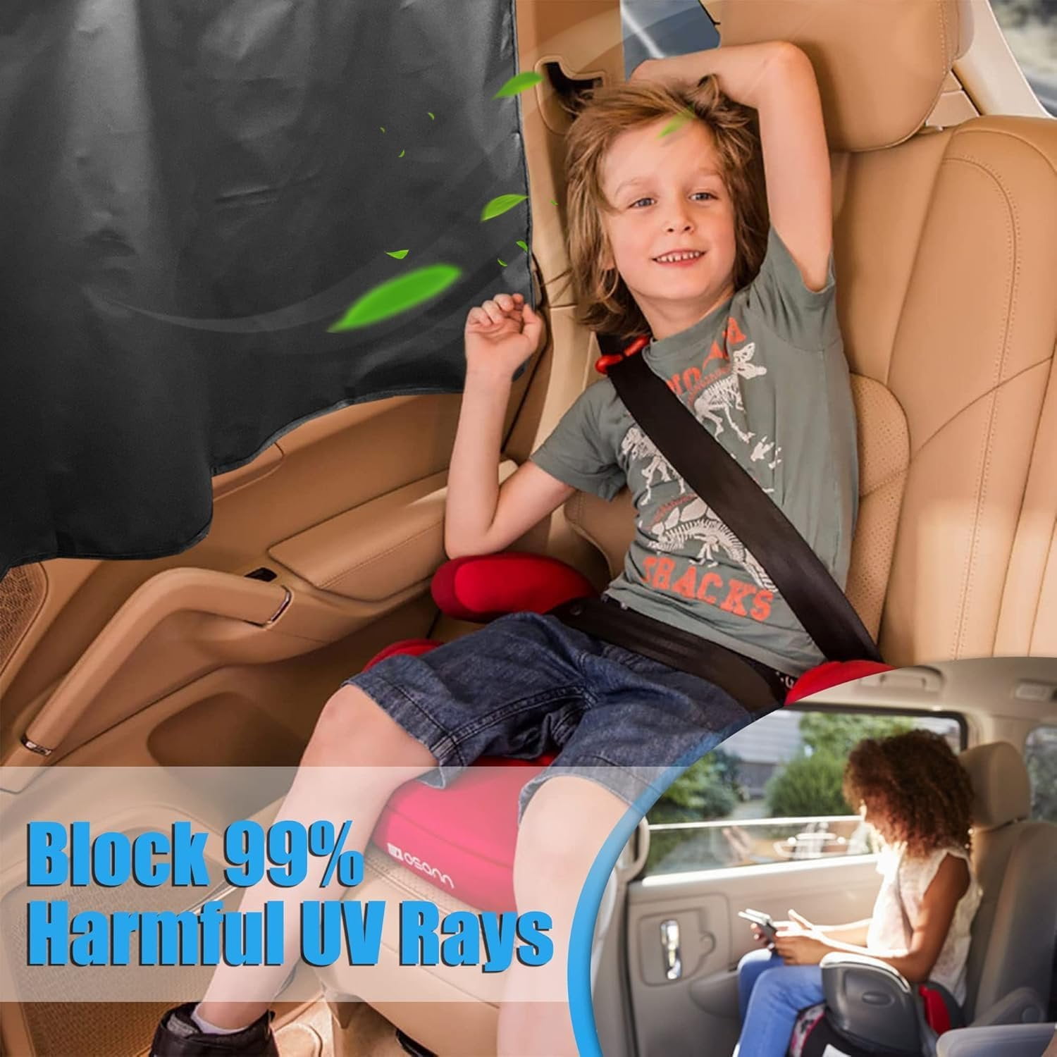 4-Pack Magnetic Car Window Sun Shades – Blackout Privacy Curtains for Baby, Sleeping– Side Window Sunshade for SUV MPV Sedan