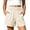 Khaki Shorts Women, variant on Pxxlle Striped Shorts for Women Trendy High Waisted Pajama Shorts with Pockets Loose Wide Leg Beach Vacation Shorts Black L