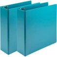 thumbnail image 1 of czcpp-Earth's ChoiceTM, Classeur de Vue à 3 Anneaux Durable et à la Mode, Anneau Rond de 3 Pouces, jusqu'à 25 % de Plastique à Base de Plantes, Écologique, Certifié Biobasé USDA, Turquoise, Lot de 2 (U86877), 1 of 4