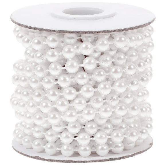 Mutably 1 Roll Artificial Pearl String Exquisite Bead Chain DIY Jewelry Accessory(5m)