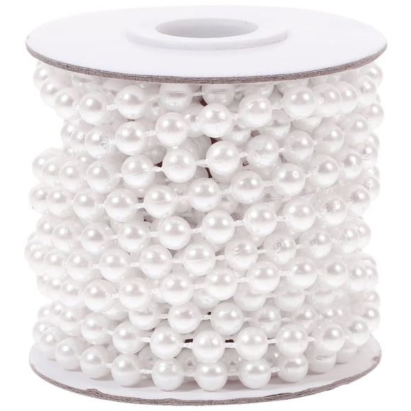 Miangastore 1 Rouleau Chaîne de Perles Guirlande Perles Artificielles Ficelle Bricolage Accessoire de Bijoux (5 m)