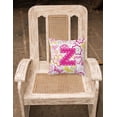 thumbnail image 2 of Letter Z Flowers and Butterflies Pink Fabric Decorative Pillow, 2 of 2