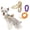 Khaki, variant on Dog Harness No Pull Saddle Harness with 59.1inches Padded Lead, Breathable Soft Foam Handle, Adjustable for Small Medium Dogs