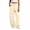 Khaki, variant on Baggy Sports Sweatpants for Women Cozy Elastic Drawstring Waist Loose Fit Solid Color Lounge Home Everyday Pants with Pockets