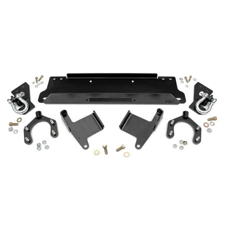 4runner Winch Bumper - Rough Country Winch Plate (fits) 2007-2018 Jeep Wrangler JK Standard Bumper