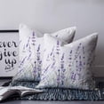 thumbnail image 2 of 26x26 Pillow Covers Set of 2, Lavender Floral Throw Pillow Covers Decorative Couch Cushion Case, Spring Flowers Botanical Plants Microfiber Square Pillowcases for Bedroom Car Living Room, 2 of 7