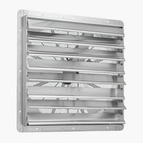 KFFKFF 36-Inch Wall-Mounted Shutter Exhaust Fan, High Airflow Ventilation with AC Motor, Durable Steel Build, Quiet Operation for Sheds, Garages, and Greenhouses, Silver