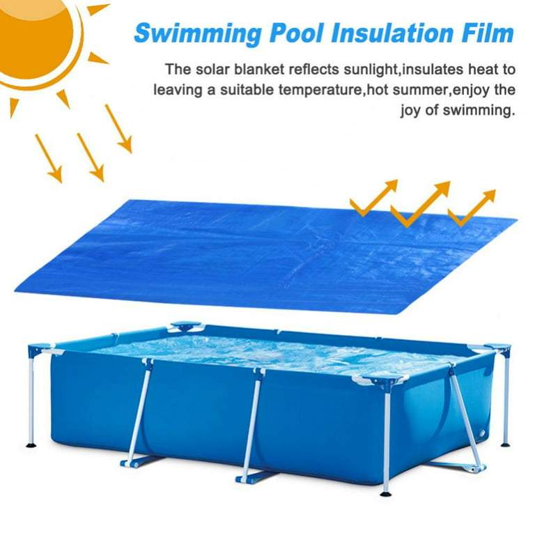 Swimming Pool Cover, Durable Multifunctional Reusable Affordable Pool  Cover, Domestic, 9.84FT x 6.59FT, Rectangular, Blue