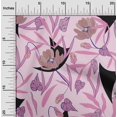 thumbnail image 2 of oneOone Cotton Poplin Light Pink Fabric Floral Craft Projects Decor Fabric Printed By The Yard 42 Inch Wide, 2 of 6