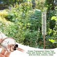 thumbnail image 3 of Pluviómetro de vidrio en espiral de 7 pulgadas con capacidad para lluvia, pluviómetro de bronce para jardín con marco de metal, pluviómetro de vidrio de tubo de hierro para jardín y exterior., 3 of 6
