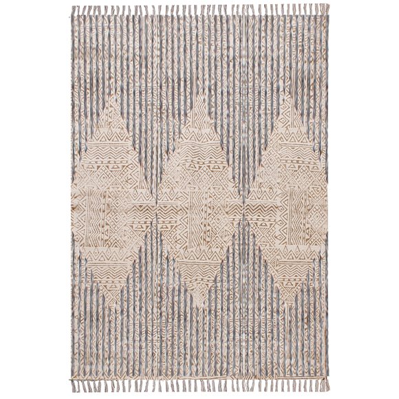 Casavani Hand Block Printed Blue Cotton Dhurrie Living Room Carpets Square Outdoor Patio Rug 11x11 feet