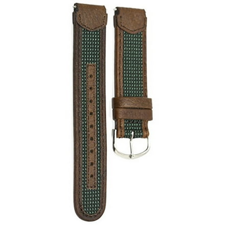 - 18MM BROWN GREEN LEATHER SPORT WATCH BAND STRAP FITS TIMEX EXPEDITION INDIGLO
