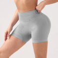 thumbnail image 2 of xfsWaSs High Waisted Yoga Shorts for Women Soft Workout Running Athletic Gym Shorts Solid Color Comfort Seamless Sports Biker Shorts, 2 of 3