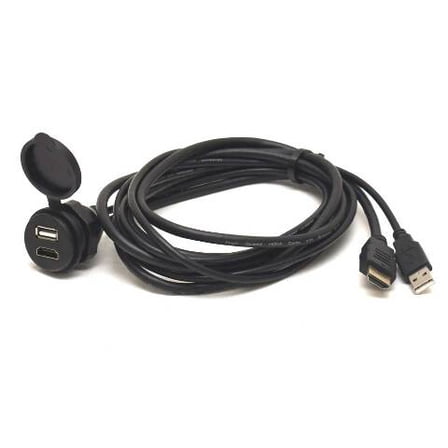 Aviara Boat USB 2.0 HDMI Extention Cable | 404194 6FT 7IN Black