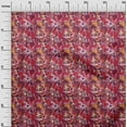 thumbnail image 3 of oneOone Polyester Spandex Magenta Fabric Abstract Floral Fabric For Sewing Printed Craft Fabric By The Yard 56 Inch Wide, 3 of 5