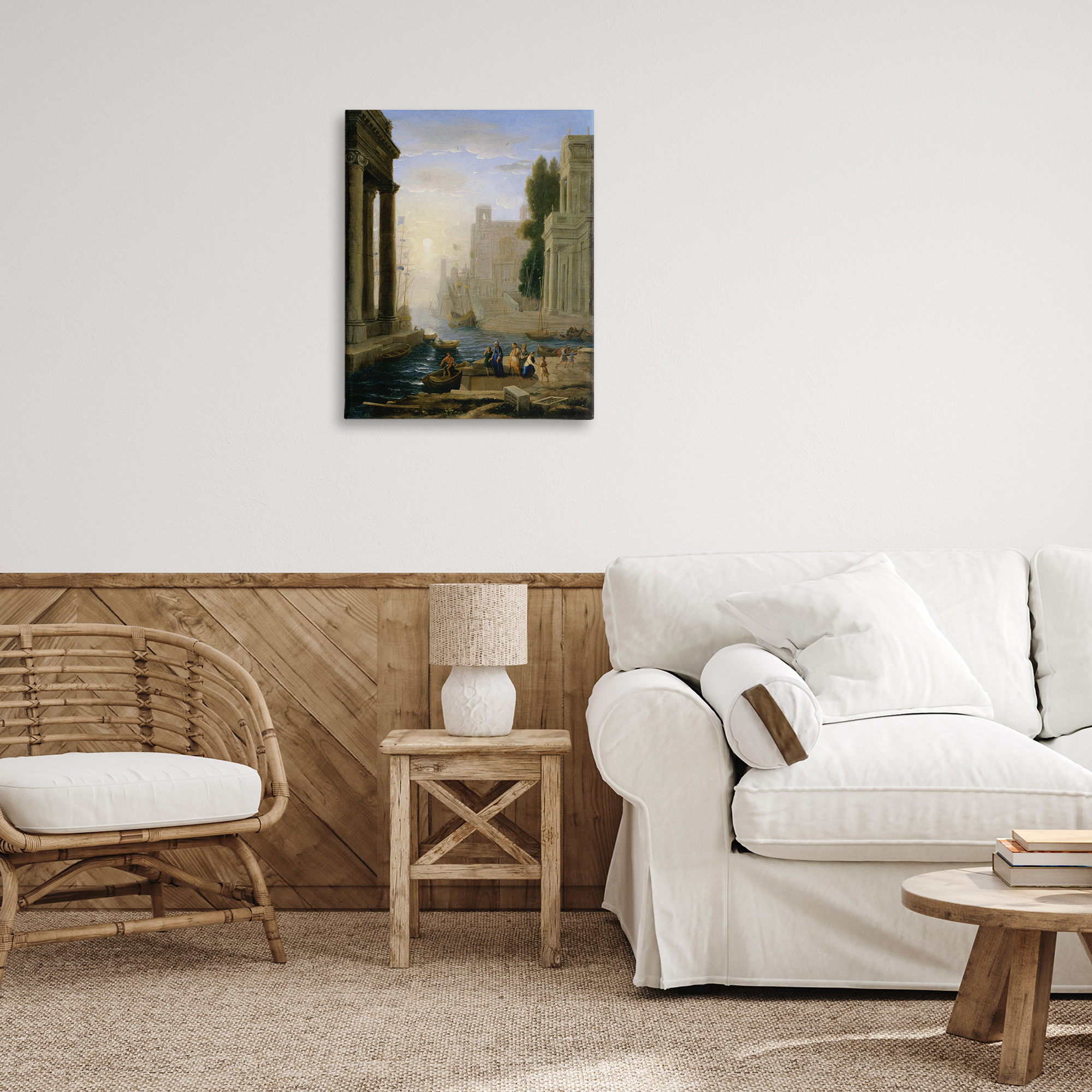 Stupell Industries Classic Claude Landscape Buildings & Architecture Painting Wrapped Canvas Art Print Wall Art, 24 x 30
