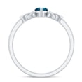 thumbnail image 2 of Rosec Jewels London Blue Topaz Engagement Ring with Celtic Knot - Blue Topaz Diamond Ring (4X8 mm Marquise Shape, AAA Quality), 925 Sterling Silver, US 3.50, 2 of 8