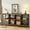 Brown, variant on 62.2in Console Table with 8 Cube Storage Organizer,2-Tier Open Shelf Wooden Bookcase,Entryway Table for Entrance, Hallway, Living Room,Gray