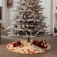 thumbnail image 4 of Xecao Cute Foxes Pattern Christmas Tree Skirt Round Xmas Tree Mat Base Cover for Holiday Home Decorations-48", 4 of 6