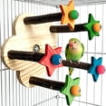 thumbnail image 1 of ZZHZGZ Canada Sale Interactive Parrot for Chewing Foraging Natural Wooden Bird Cage for Small Medium Large Conures African Greys, 1 of 3