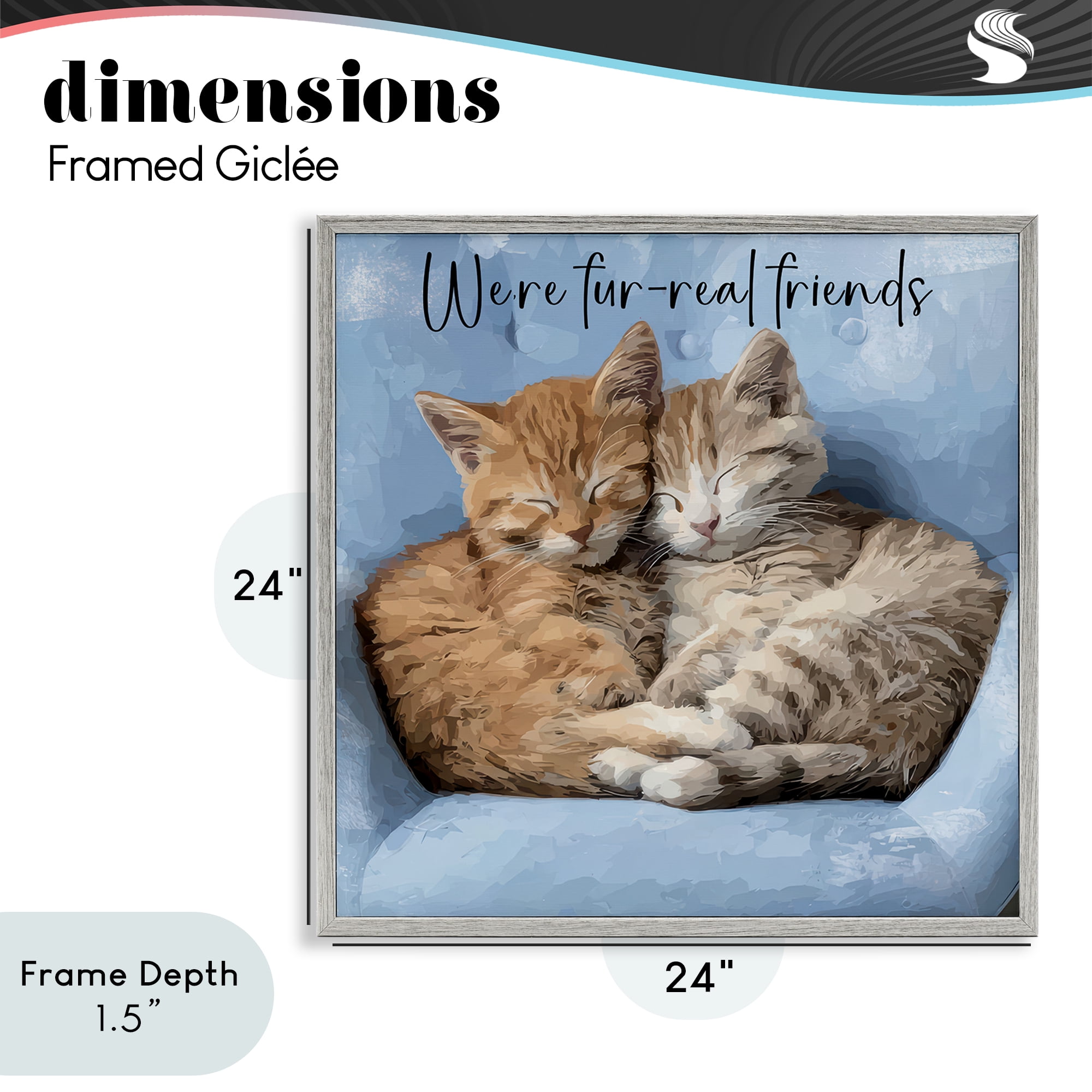 Stupell Industries We're Fur-Real Friends Gray Framed Giclee Art, design by Kim Curinga