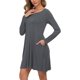 thumbnail image 4 of Vestidos casuales de manga larga con bolsillos para mujer Adepaton LRWJ1046-76, 4 of 7