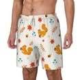 thumbnail image 2 of Uemuo Squirrel Maple Leaves And Nuts Pattern Mens Swim Trunks Quick Dry Board Shorts with Mesh Lining, Stretch Beach Shorts Quick Dry No-Chafing Board Shorts-Large, 2 of 9