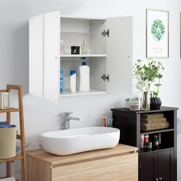 Bathroom Two Door Wall Cabinet Hanging Storage Com Bathroom Two Door Wall Cabinet Hanging, Hanging Bathroom Cabinet