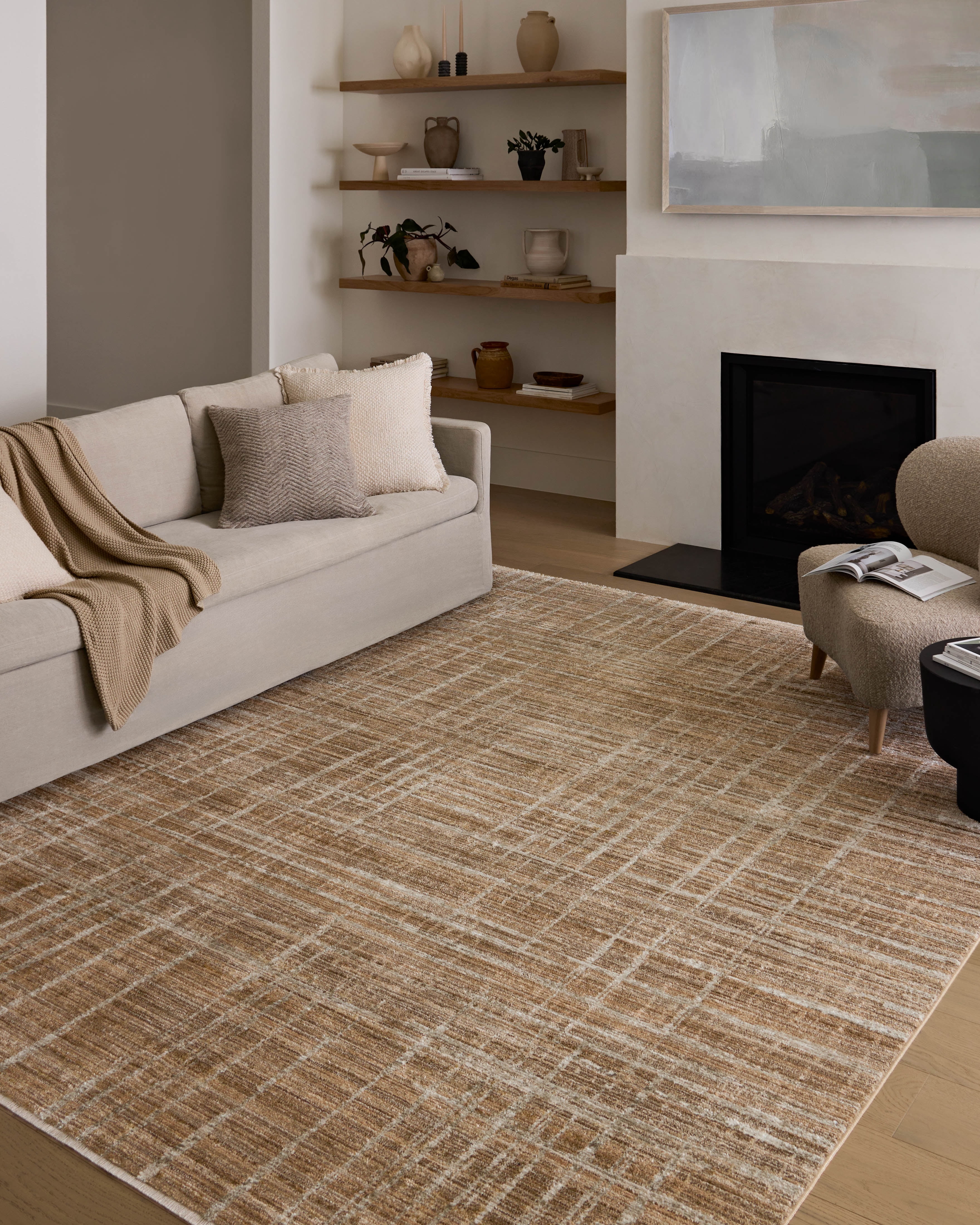 Loloi Wade Clay / Silver 5'-3" x 7'-9" Area Rug
