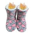 thumbnail image 1 of Calcetines Mullidos Tipo Pantuflas Acogedores Calcetines Cama Difusos para Otoño Invierno (corazón Y Rosa), 1 of 9