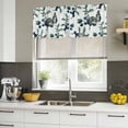 thumbnail image 4 of Blueberry Spring Leaves Curtain Valances for Windows, Kitchen Valance Window Treatments Panel 2 Pack, Farmhouse Botanical Branches Rod Pocket Short Curtains for Bathroom Bedroom 60 x 18 Inch, 4 of 8