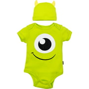 Disney Pixar Monsters Inc. Mike Wazowski Baby Boys' Costume Bodysuit & Hat Green (24 Months)