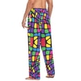 thumbnail image 3 of FORMRS Mens Pajama Pants with Pockets Sleepwear Lounge Bottoms Sizes S-2XL, Colorful Psychedelic, 3 of 7