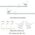 thumbnail image 3 of MERIVILLE 3/4" Diameter Farmhouse Single Window Treatment Curtain Rod, Bird Finials 84"-120", Glossy White, 3 of 5