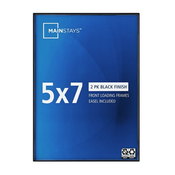 Mainstays 5x7 Front Loading Picture Frame, Black Walmart Business