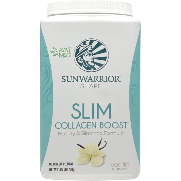 Sunwarrior Slim Collagen Boost Vanilla Collagen Peptides Powder 30 Servings 750g