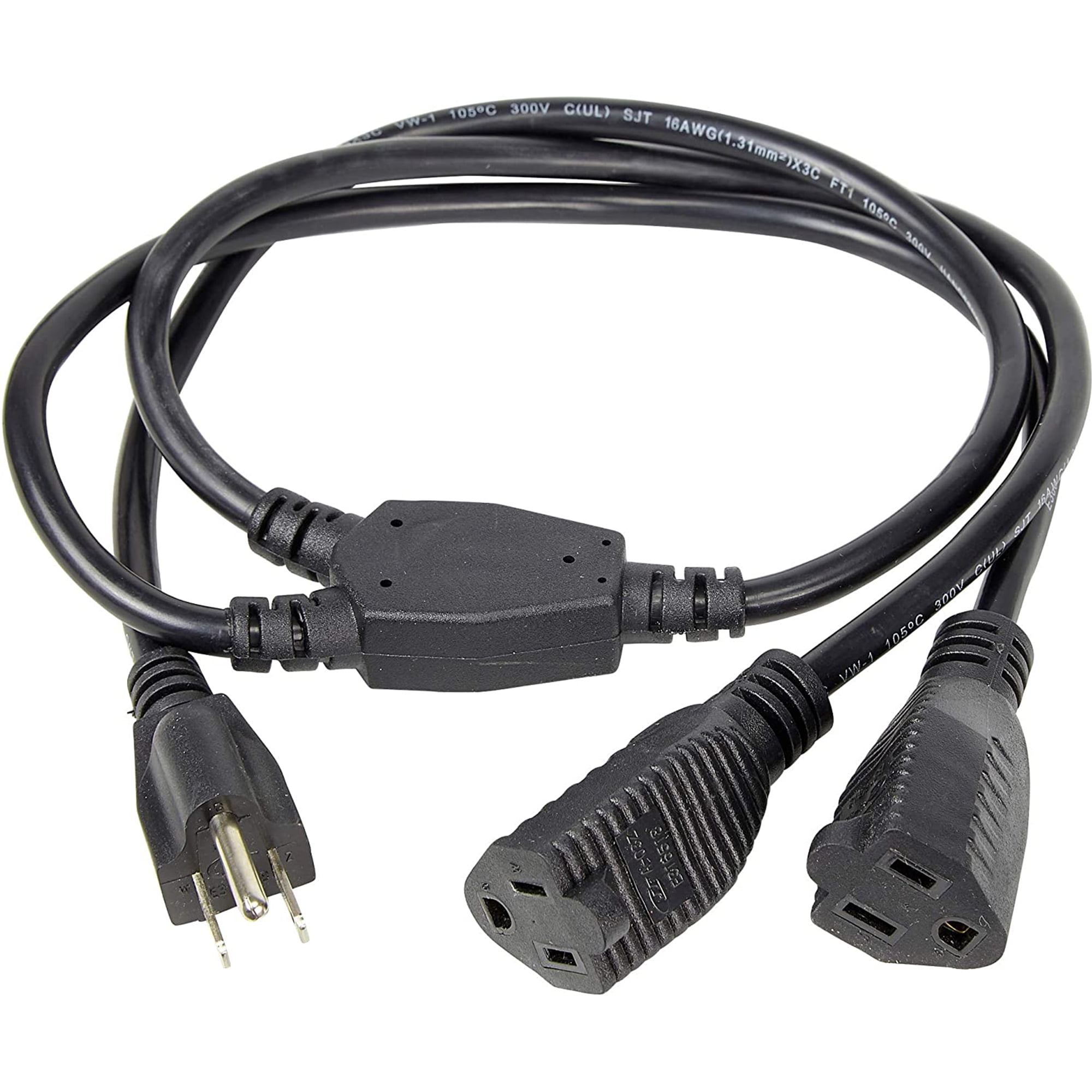Details about   E186244 Twist-To-Lock 3 Way Split Extension Cord 